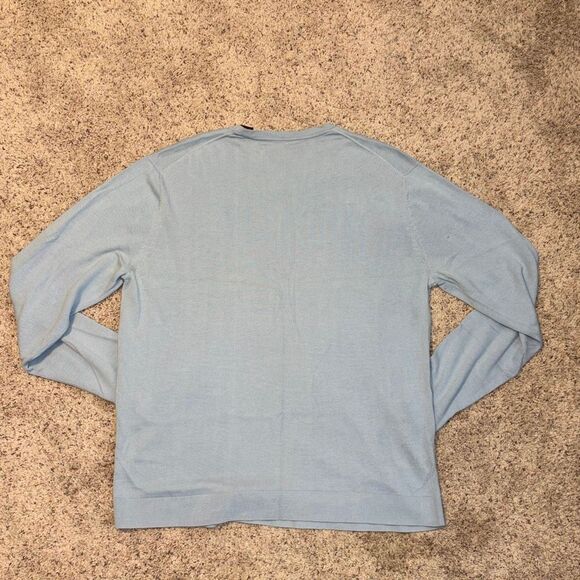 Perry Ellis Light Blue Silk Blend Crewneck Sweater Large - Picture 3 of 6